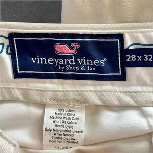 VINEYARD VINES Slim Fit Breaker Pants Men's Size 28x32 Khaki/Stone 100% cotton